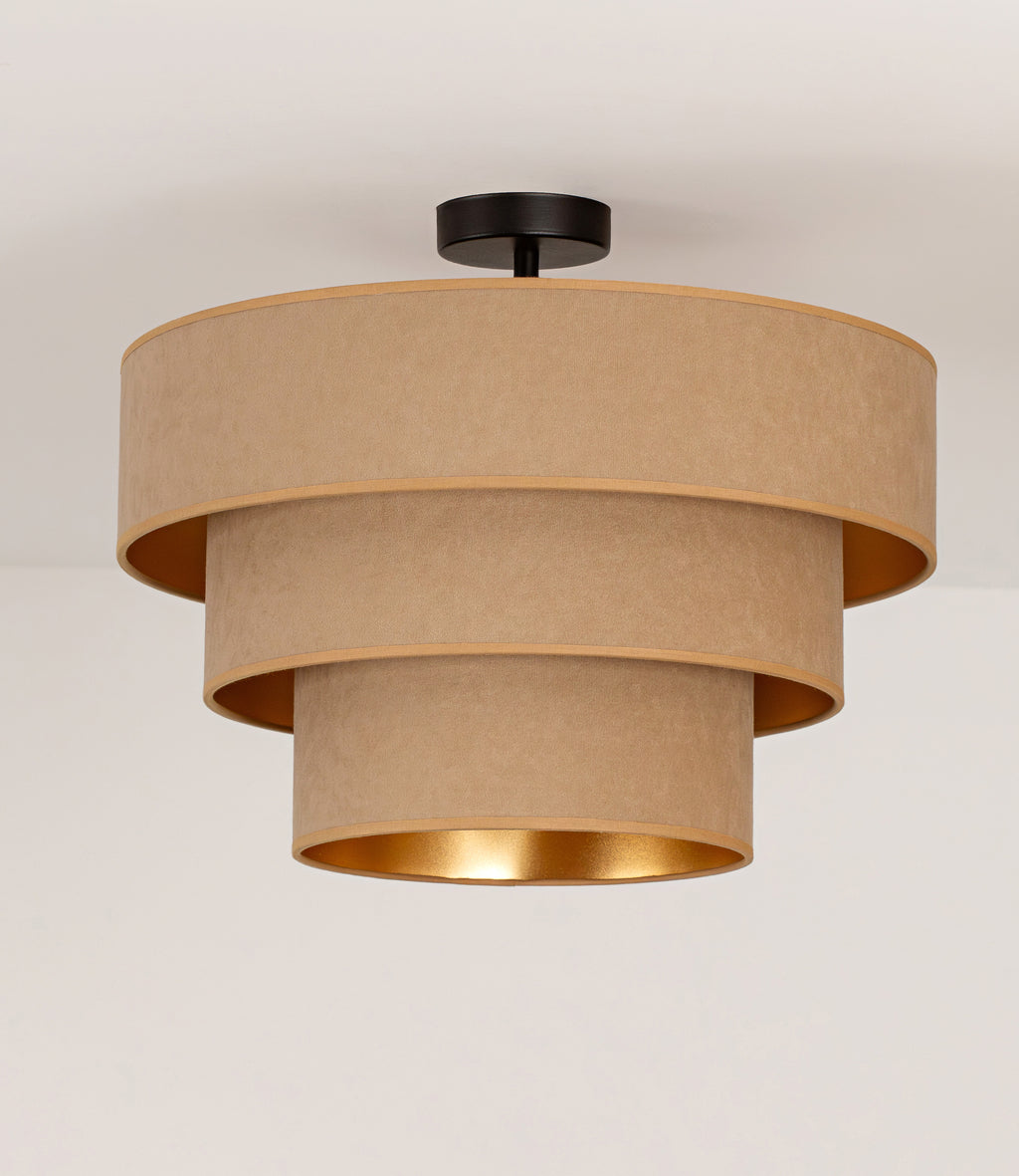 Lampa sufitowa DUOLLA LUNETA CAPPUCINO 750145 beżowy/złoty 1xE27 średn.45cm