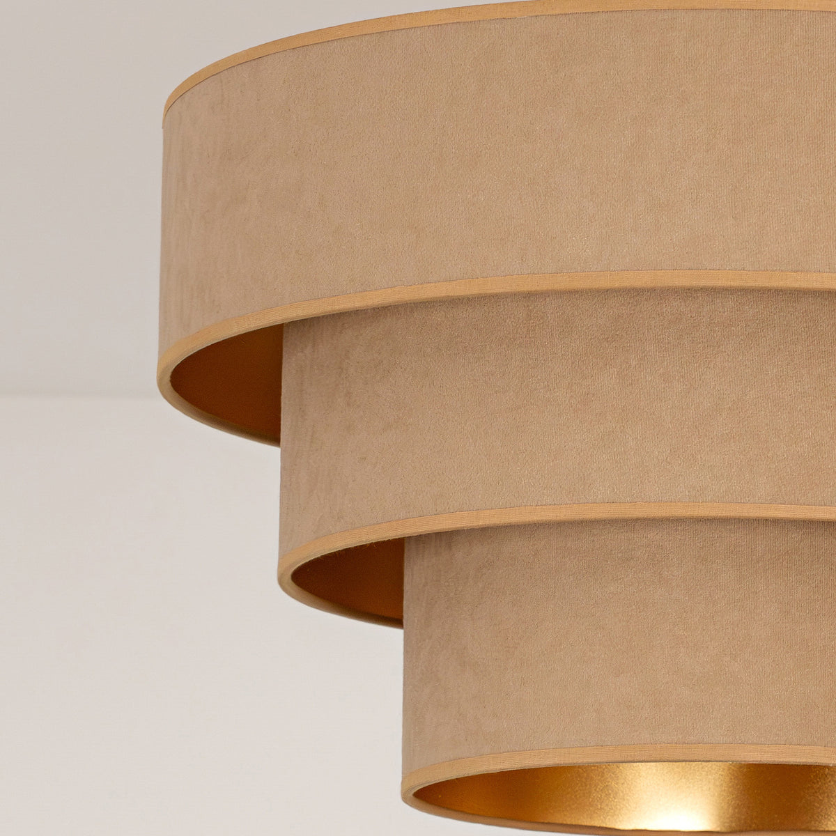 Lampa sufitowa DUOLLA LUNETA CAPPUCINO 750145 beżowy/złoty 1xE27 średn.45cm