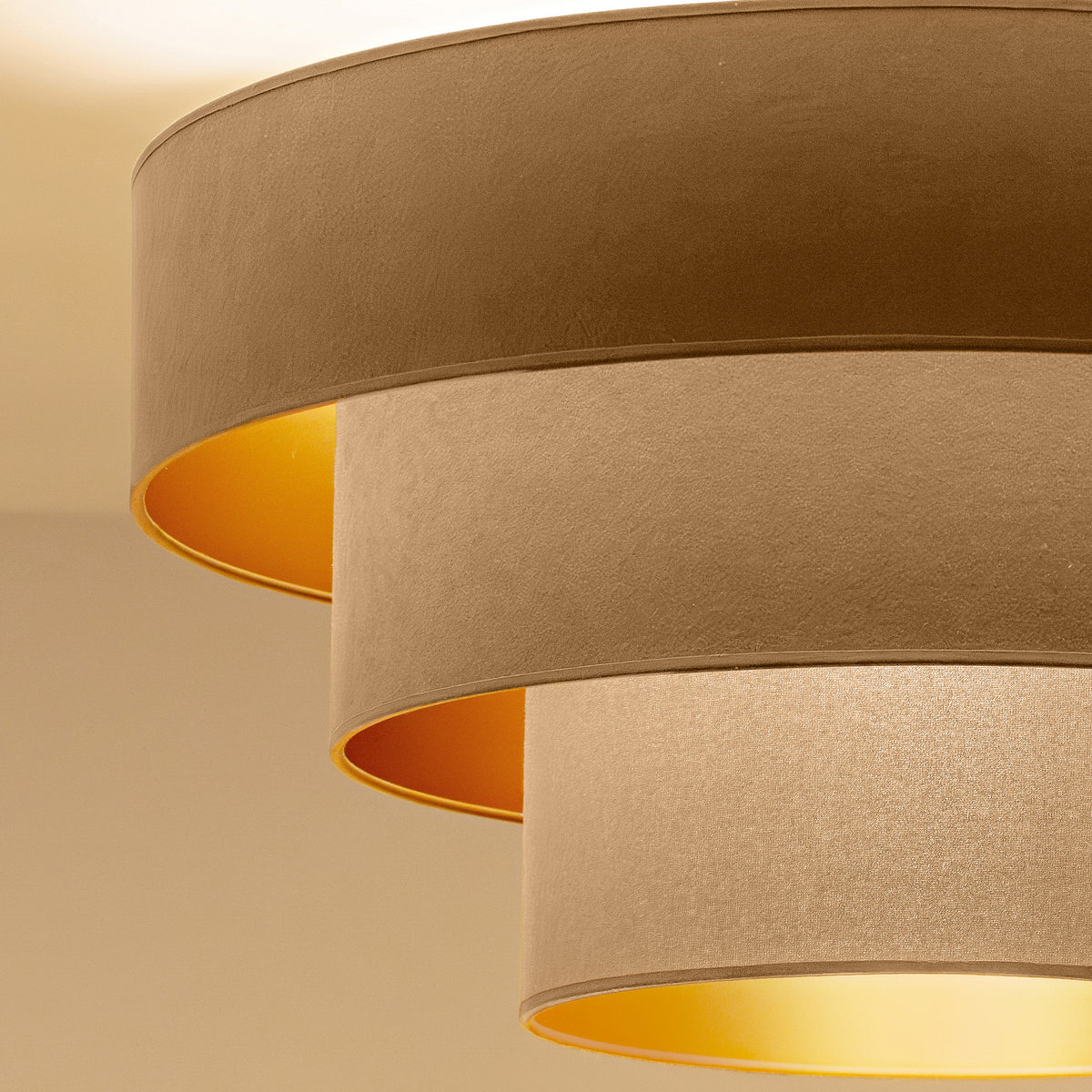 Lampa sufitowa DUOLLA LUNETA CAPPUCINO 750183 beżowy/złoty 1xE27 średn.60cm