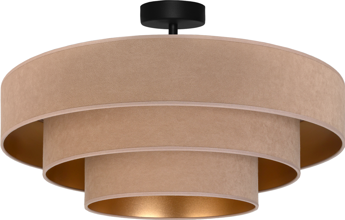 Lampa sufitowa DUOLLA LUNETA CAPPUCINO 750220 beżowy/złoty 3xE27 średn.80cm