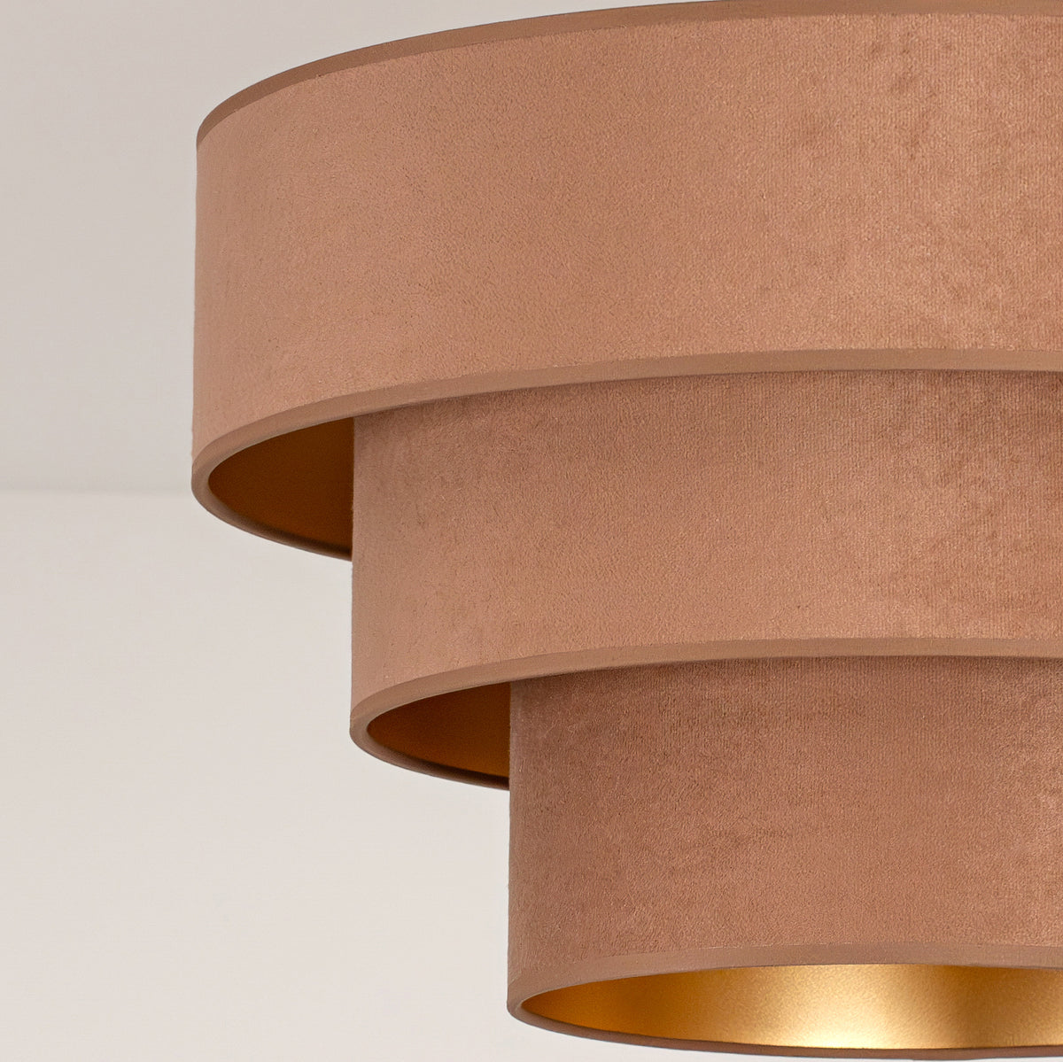 Lampa sufitowa DUOLLA LUNETA CARAMEL 750275 jasno brązowy/złoty 1xE27 średn.45cm