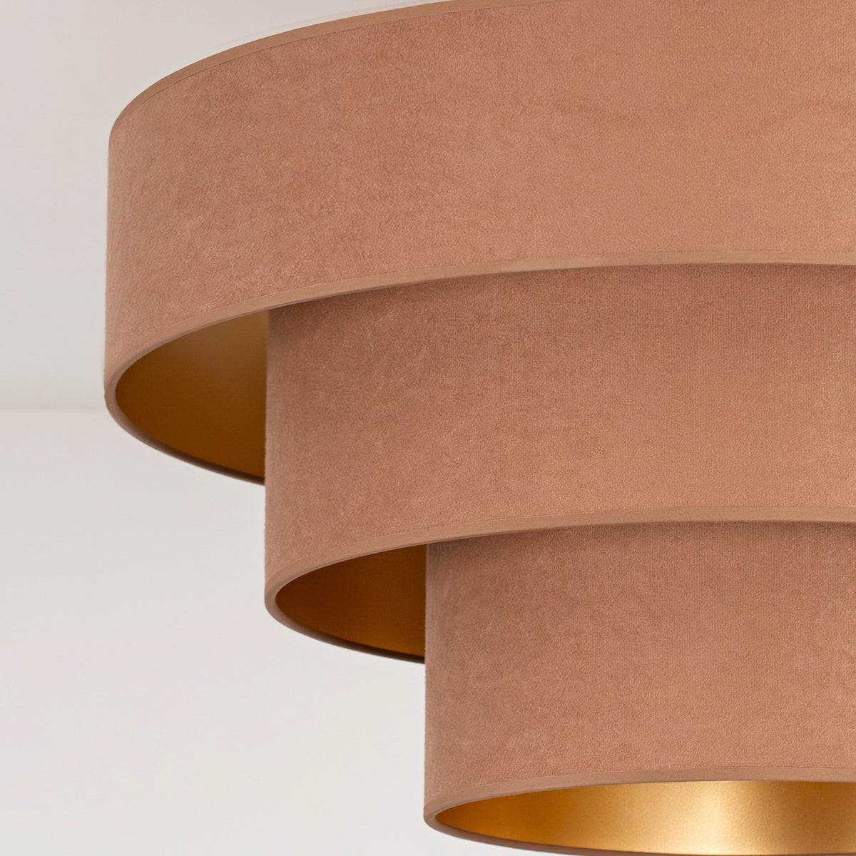 Lampa sufitowa DUOLLA LUNETA CARAMEL 750312 jasno brązowy/złoty 1xE27 średn.60cm