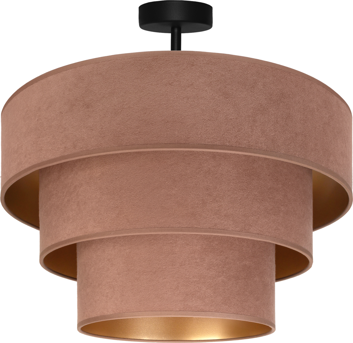 Lampa sufitowa DUOLLA LUNETA CARAMEL 750312 jasno brązowy/złoty 1xE27 średn.60cm