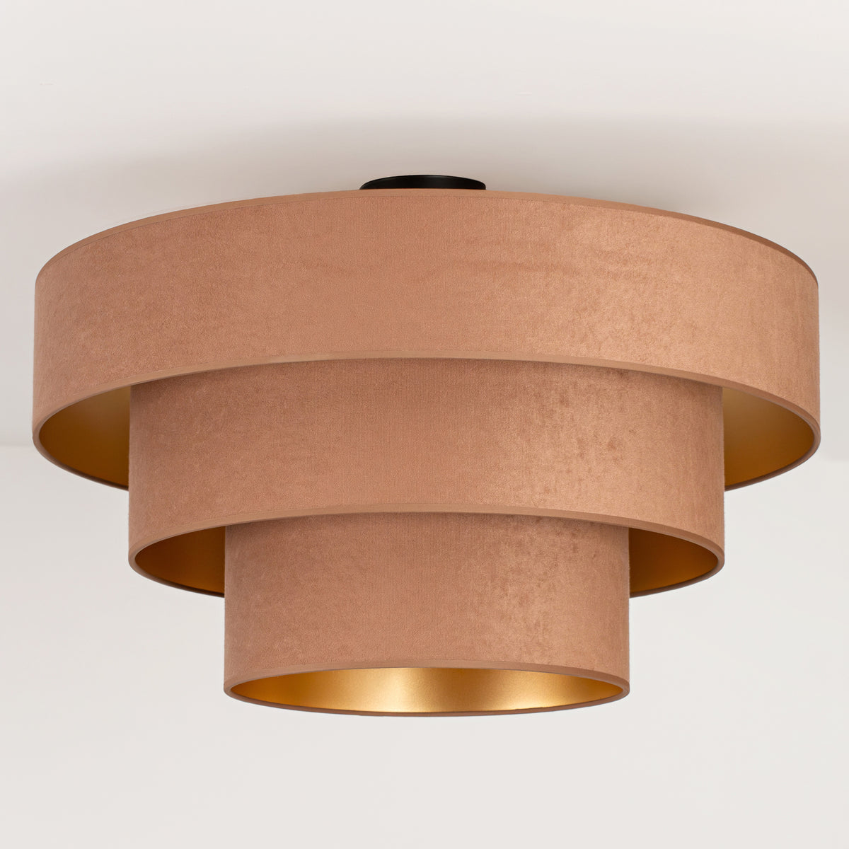Lampa sufitowa DUOLLA LUNETA CARAMEL 750312 jasno brązowy/złoty 1xE27 średn.60cm