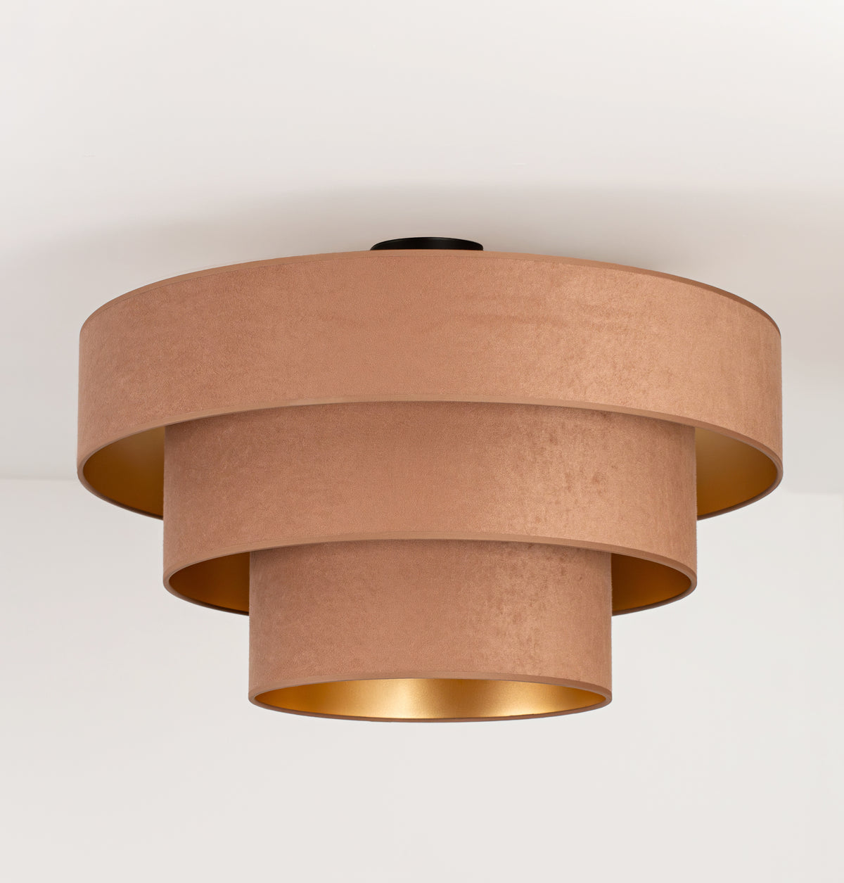 Lampa sufitowa DUOLLA LUNETA CARAMEL 750312 jasno brązowy/złoty 1xE27 średn.60cm