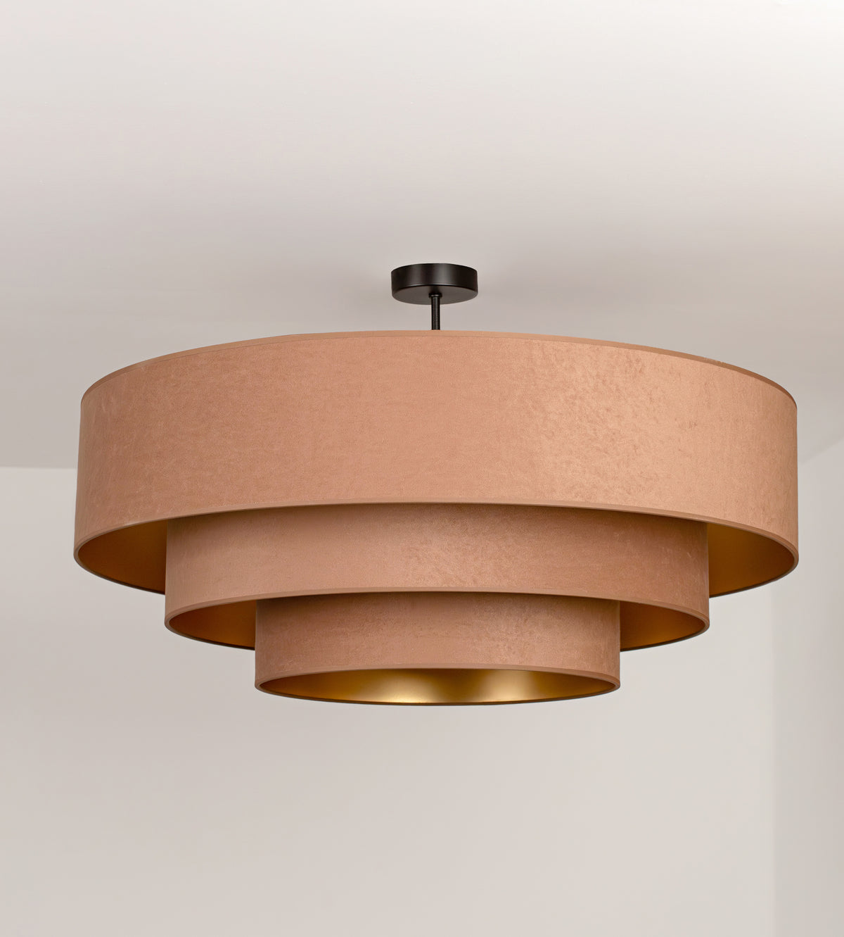 Lampa sufitowa DUOLLA LUNETA CARAMEL 750350 jasno brązowy/złoty 3xE27 średn.80cm
