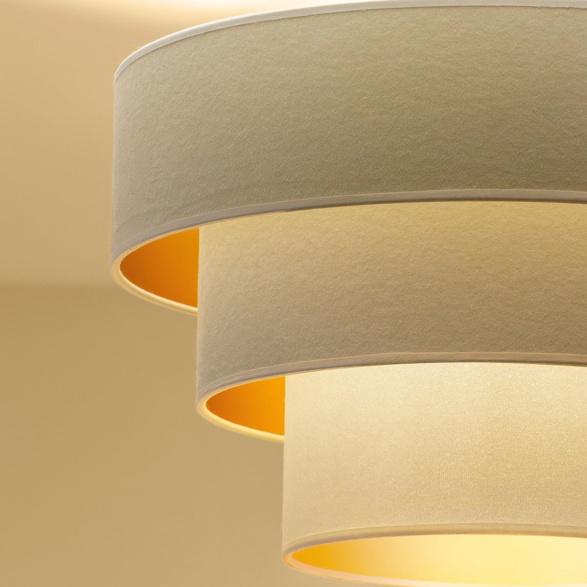 Lampa sufitowa DUOLLA LUNETA LATTE 750015 kremowy/złoty 1xE27 średn.45cm