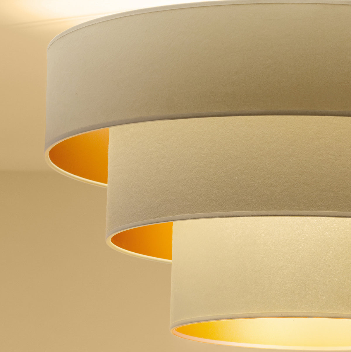 Lampa sufitowa DUOLLA LUNETA LATTE 750053 kremowy/złoty 1xE27 średn.60cm