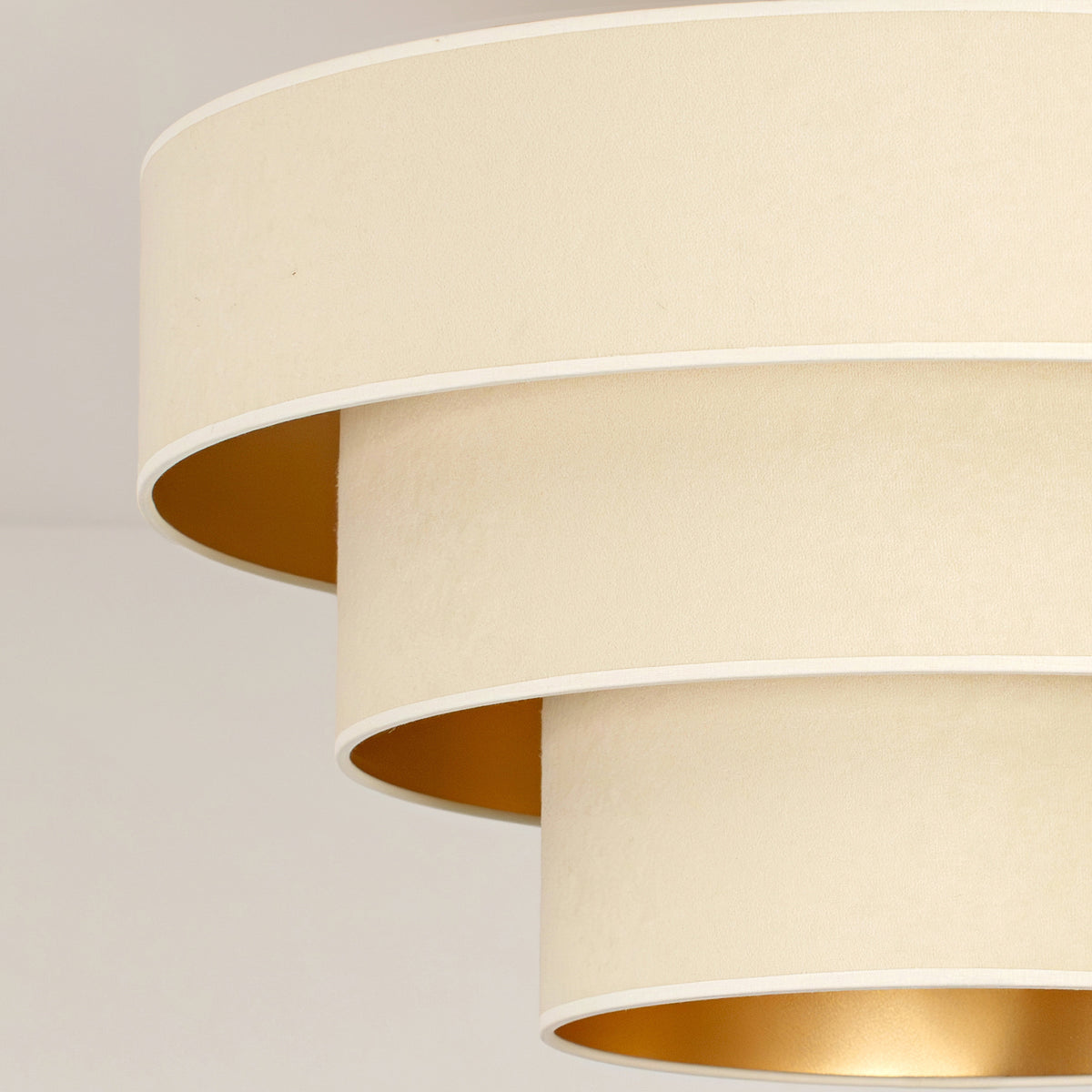 Lampa sufitowa DUOLLA LUNETA LATTE 750053 kremowy/złoty 1xE27 średn.60cm