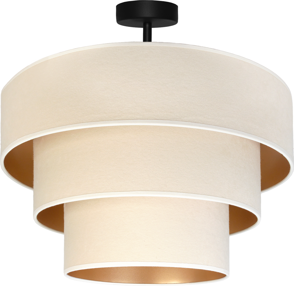 Lampa sufitowa DUOLLA LUNETA LATTE 750053 kremowy/złoty 1xE27 średn.60cm