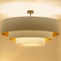 Lampa sufitowa DUOLLA LUNETA LATTE 750091 kremowy/złoty 3xE27 średn.80cm
