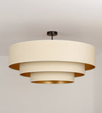 Lampa sufitowa DUOLLA LUNETA LATTE 750091 kremowy/złoty 3xE27 średn.80cm