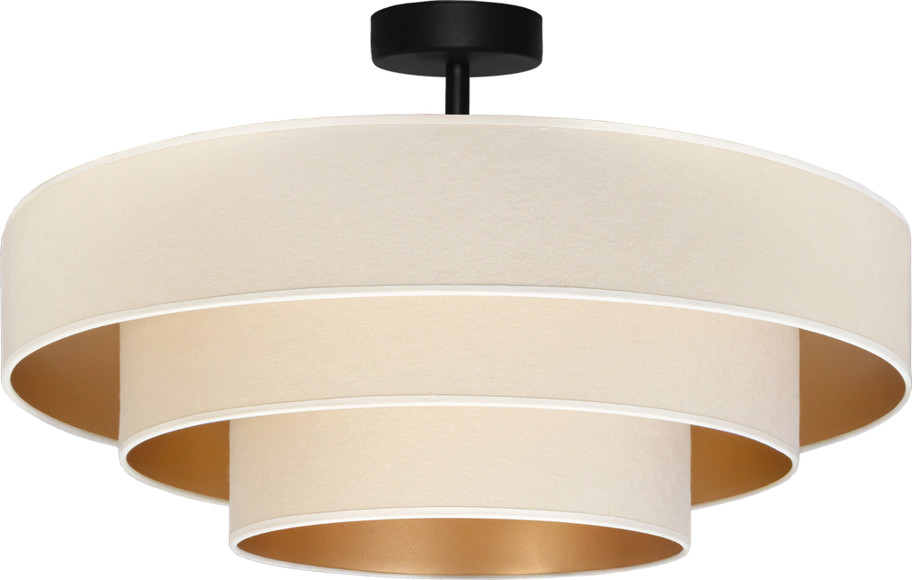 Lampa sufitowa DUOLLA LUNETA LATTE 750091 kremowy/złoty 3xE27 średn.80cm