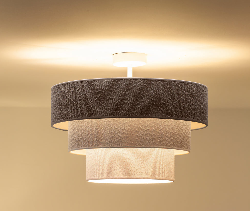 Lampa sufitowa DUOLLA LUNETA MIX 751111 szary/biały 1xE27 średn.45cm