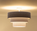 Lampa sufitowa DUOLLA LUNETA MIX 751111 szary/biały 1xE27 średn.45cm