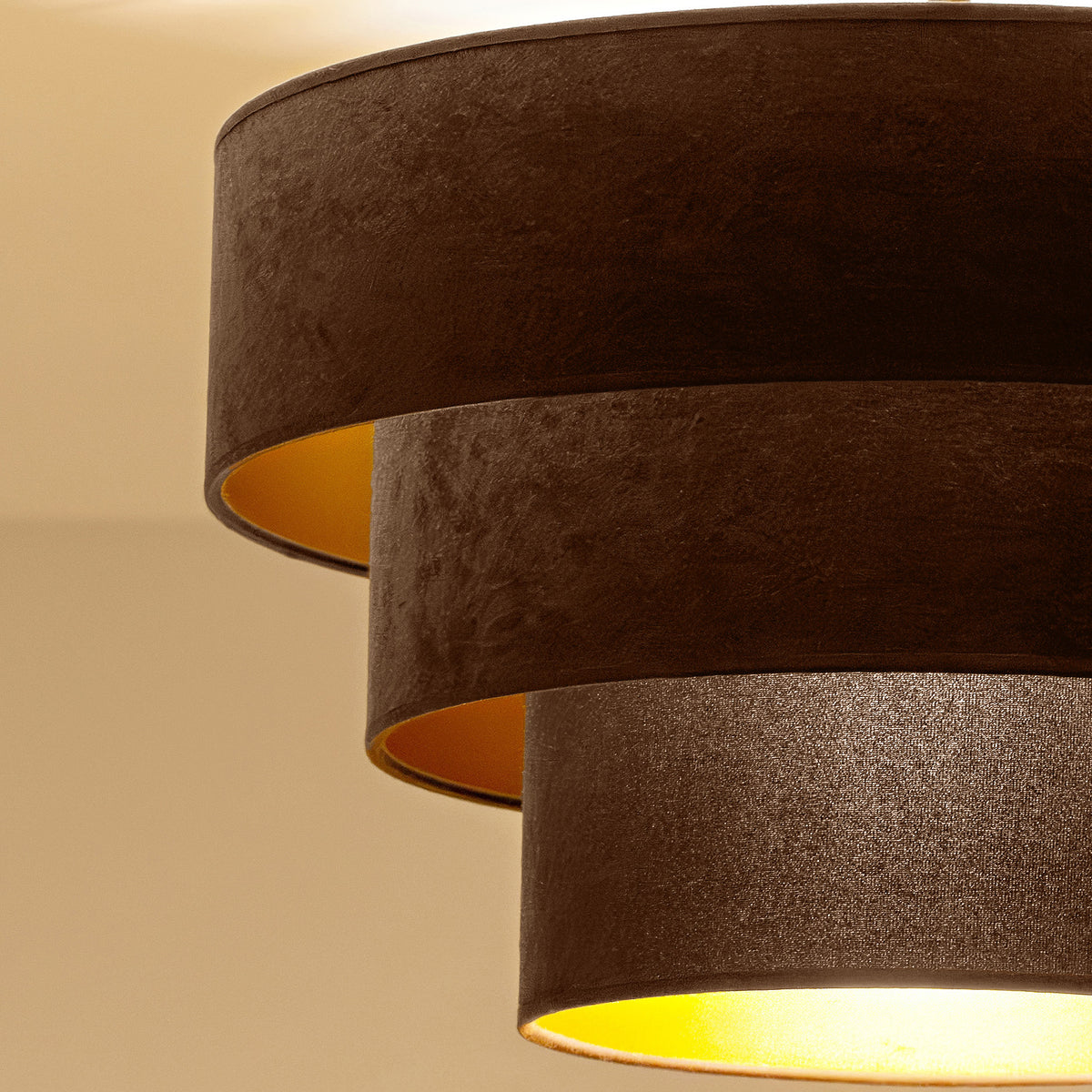 Lampa sufitowa DUOLLA LUNETA MOKKA 750404 brązowy/złoty 1xE27 średn.45cm