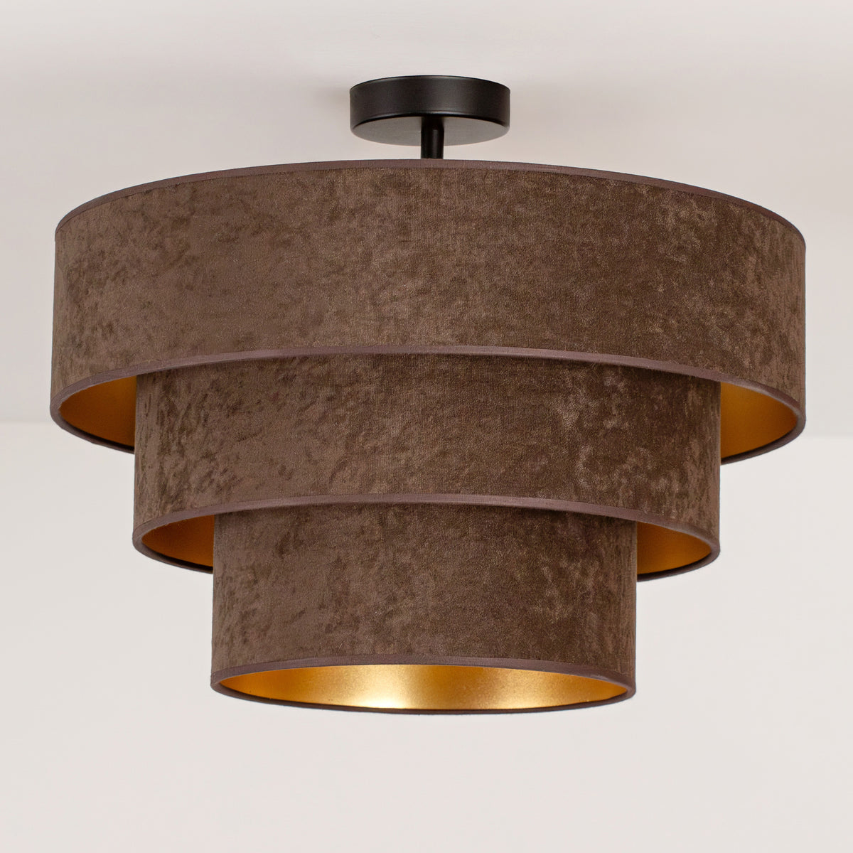 Lampa sufitowa DUOLLA LUNETA MOKKA 750404 brązowy/złoty 1xE27 średn.45cm