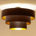 Lampa sufitowa DUOLLA LUNETA MOKKA 750442 brązowy/złoty 1xE27 średn.60cm
