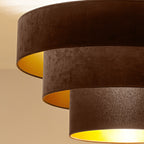 Lampa sufitowa DUOLLA LUNETA MOKKA 750442 brązowy/złoty 1xE27 średn.60cm