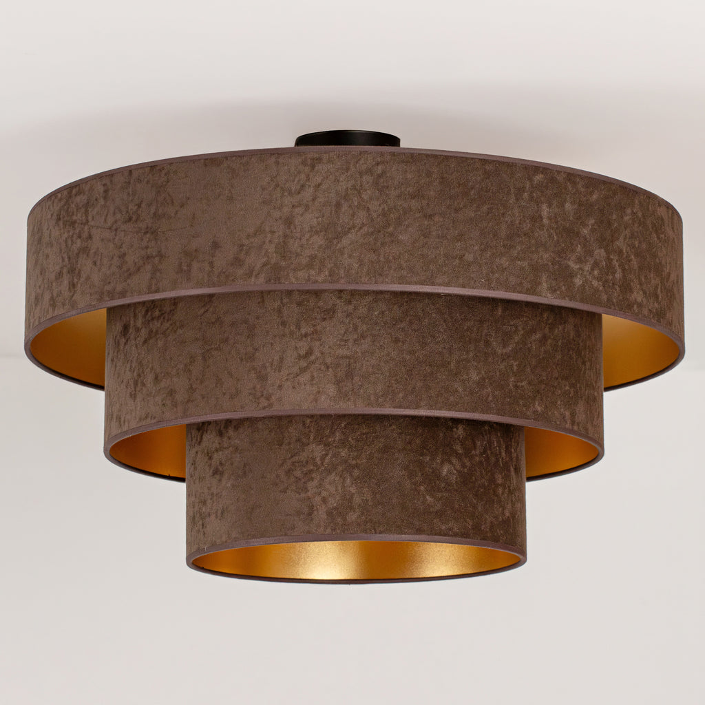 Lampa sufitowa DUOLLA LUNETA MOKKA 750442 brązowy/złoty 1xE27 średn.60cm