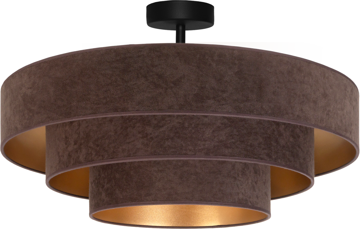 Lampa sufitowa DUOLLA LUNETA MOKKA 750480 brązowy/złoty 3xE27 średn.80cm