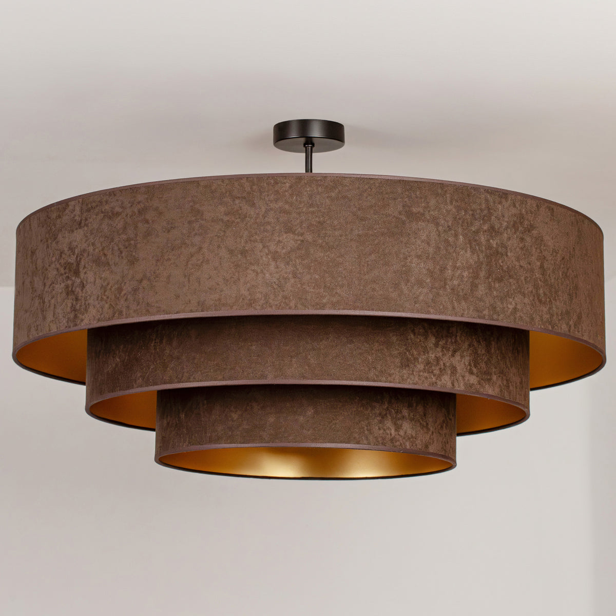 Lampa sufitowa DUOLLA LUNETA MOKKA 750480 brązowy/złoty 3xE27 średn.80cm
