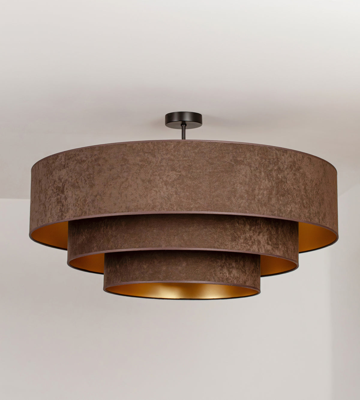 Lampa sufitowa DUOLLA LUNETA MOKKA 750480 brązowy/złoty 3xE27 średn.80cm