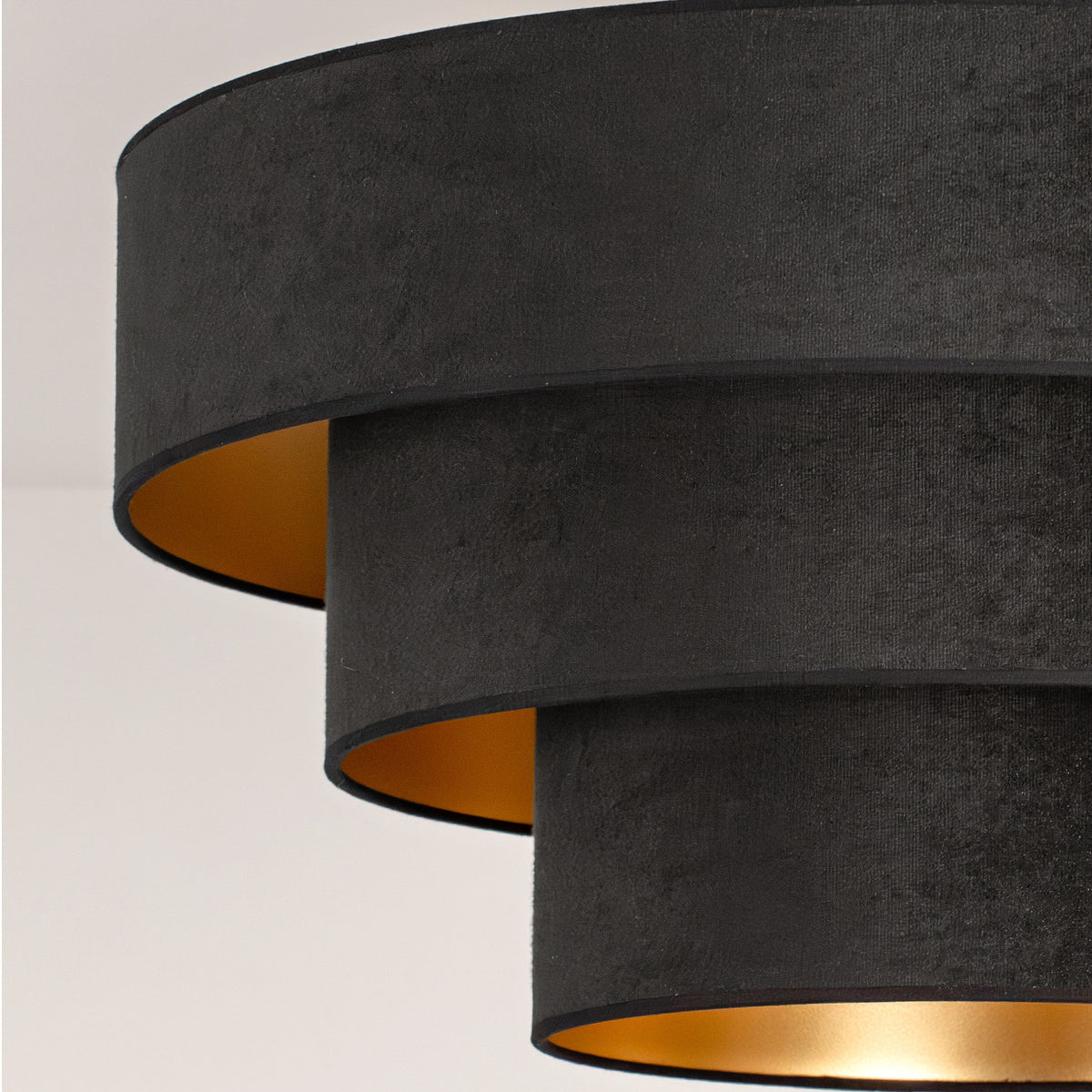 Lampa sufitowa DUOLLA LUNETA NERO 750572 czarny/złoty 1xE27 średn.60cm