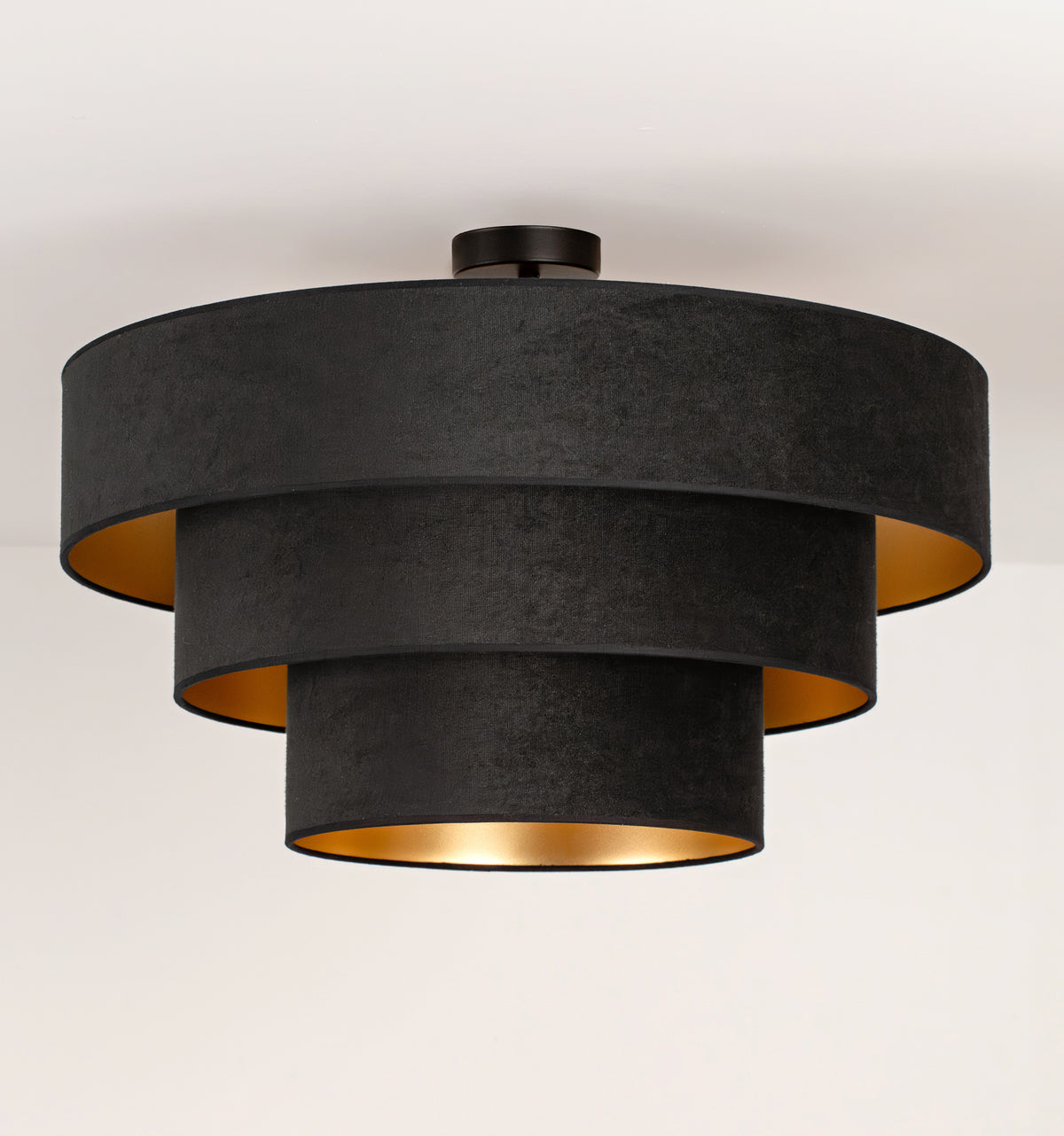 Lampa sufitowa DUOLLA LUNETA NERO 750572 czarny/złoty 1xE27 średn.60cm