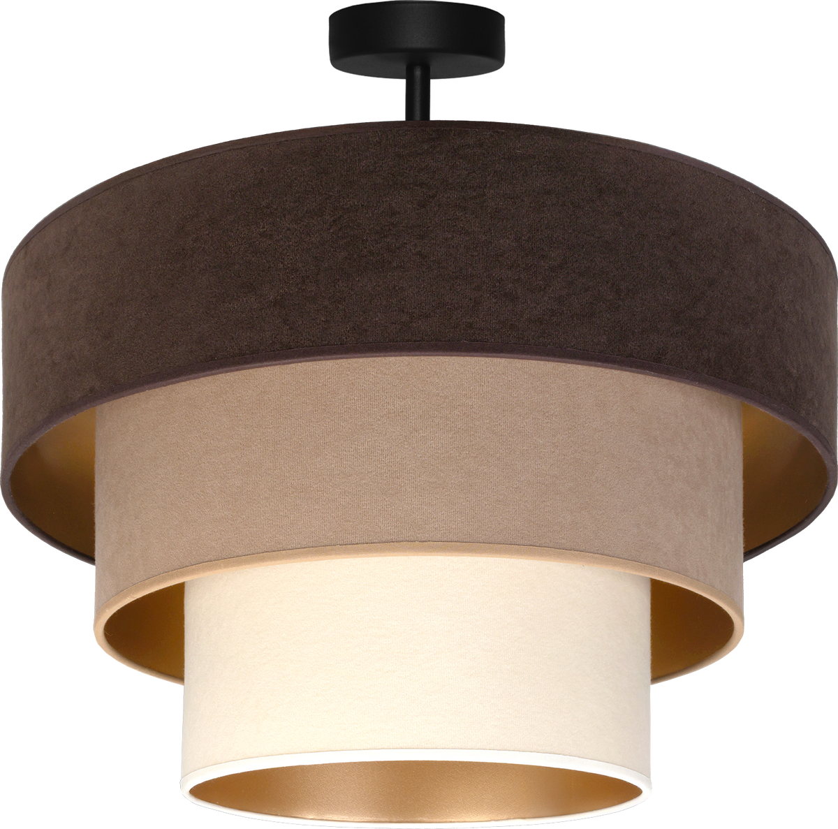 Lampa sufitowa DUOLLA LUNETA TIRAMISU 750701 brązowy/kremowy 1xE27 średn.60cm
