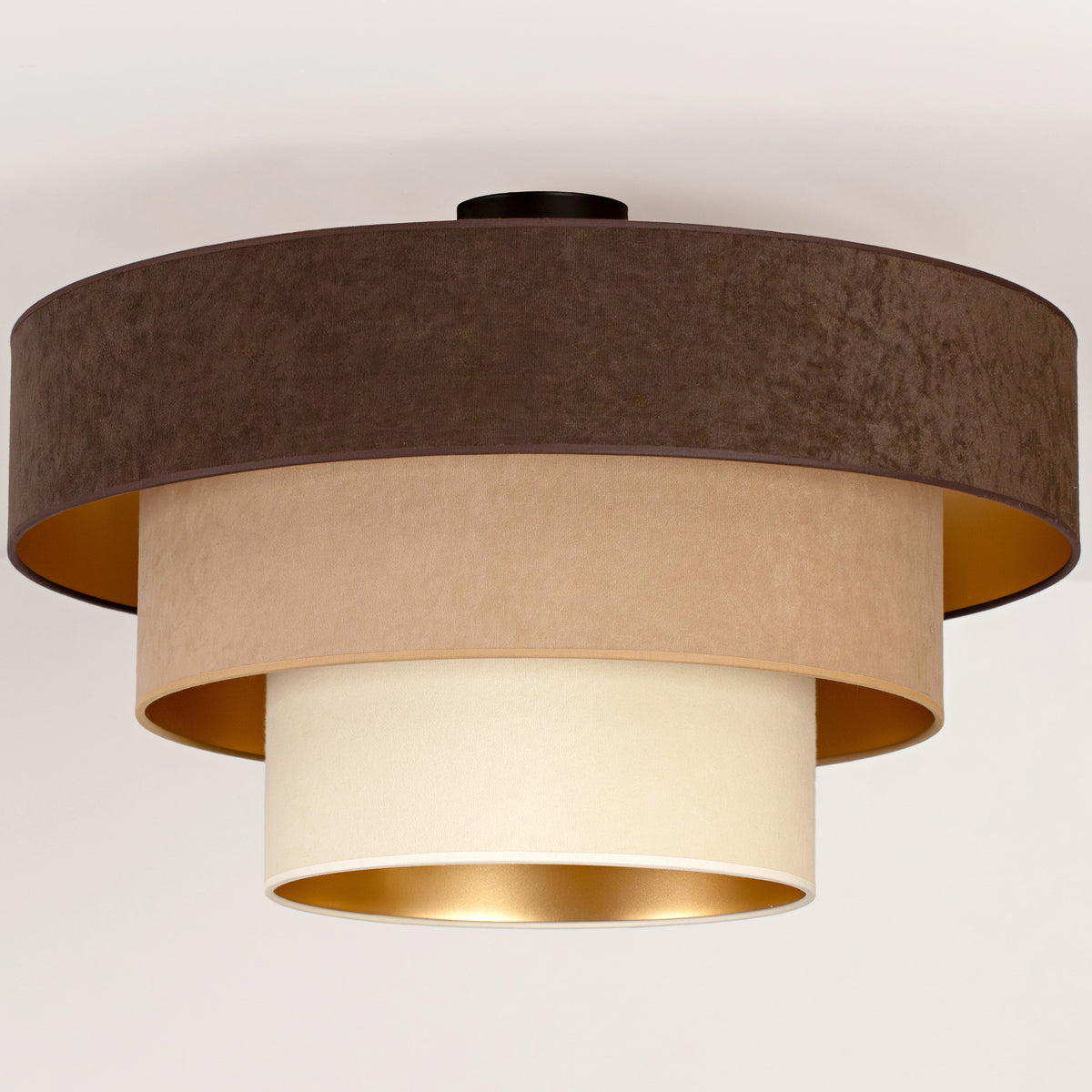 Lampa sufitowa DUOLLA LUNETA TIRAMISU 750701 brązowy/kremowy 1xE27 średn.60cm