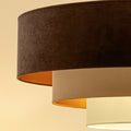 Lampa sufitowa DUOLLA LUNETA TIRAMISU 750749 brązowy/kremowy 3xE27 średn.80cm