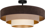 Lampa sufitowa DUOLLA LUNETA TIRAMISU 750749 brązowy/kremowy 3xE27 średn.80cm
