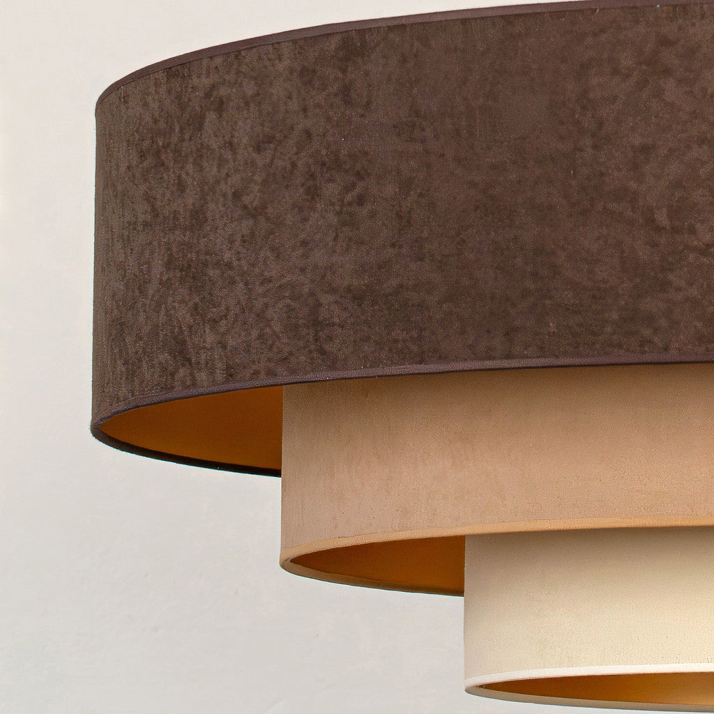 Lampa sufitowa DUOLLA LUNETA TIRAMISU 750749 brązowy/kremowy 3xE27 średn.80cm