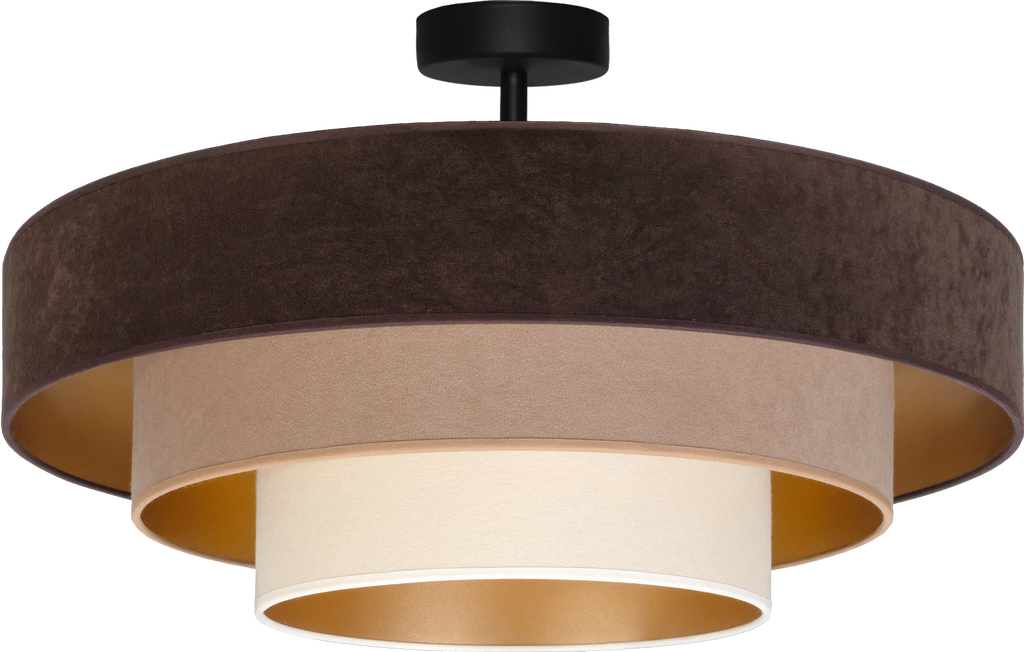 Lampa sufitowa DUOLLA LUNETA TIRAMISU 750749 brązowy/kremowy 3xE27 średn.80cm