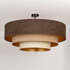 Lampa sufitowa DUOLLA LUNETA TIRAMISU 750749 brązowy/kremowy 3xE27 średn.80cm