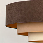 Lampa sufitowa DUOLLA LUNETA TIRAMISU 750749 brązowy/kremowy 3xE27 średn.80cm