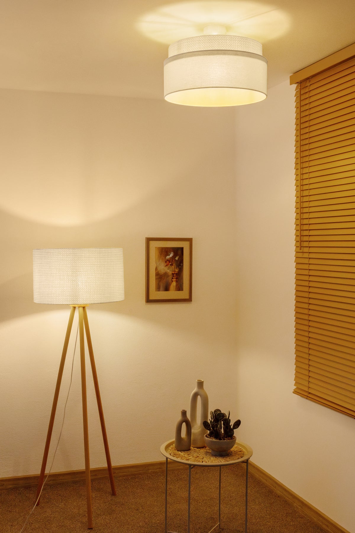 Lampa sufitowa DUOLLA MILANO 751753 Kremowy/Beżowy 1xE27 średn.45cm
