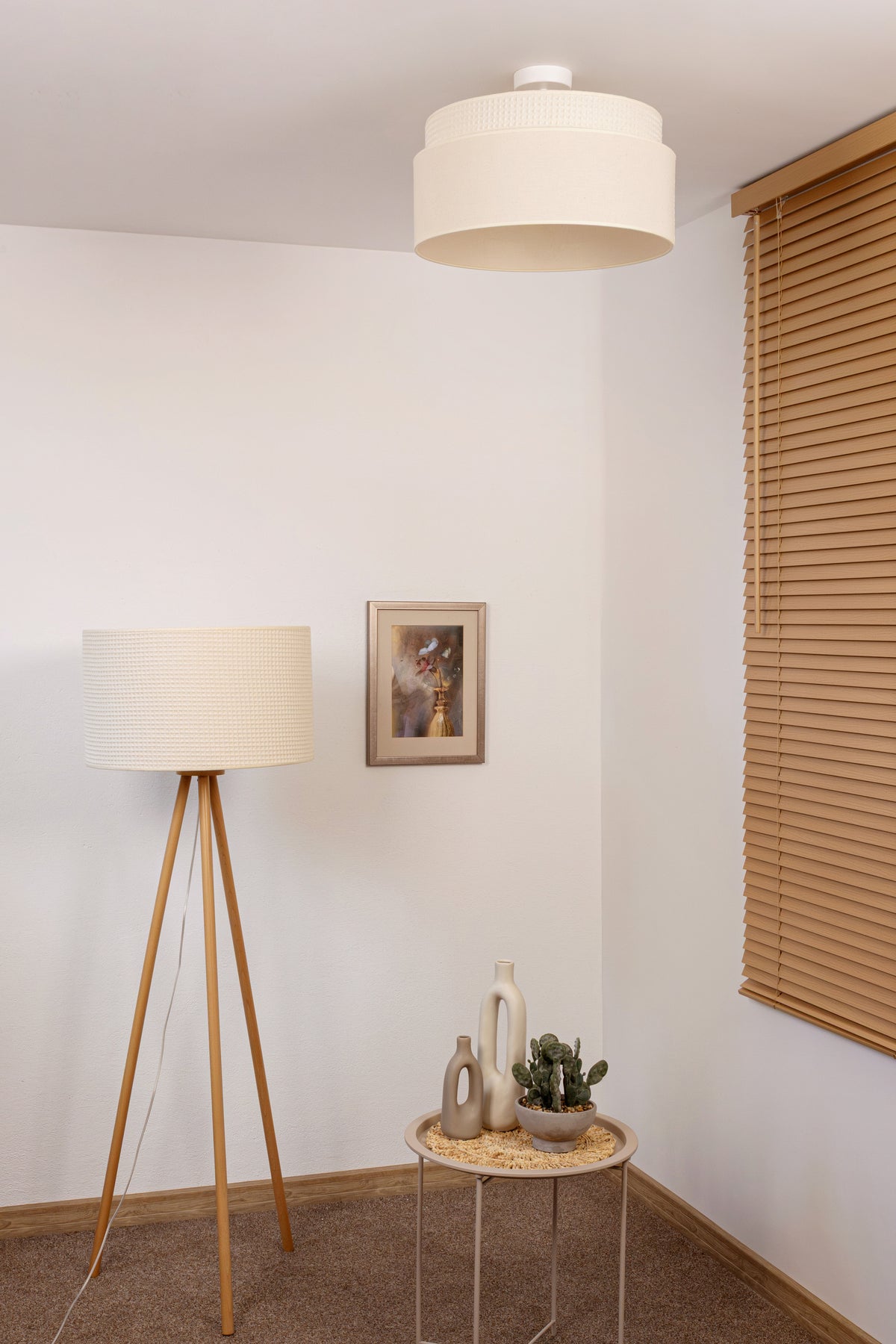 Lampa sufitowa DUOLLA MILANO 751753 Kremowy/Beżowy 1xE27 średn.45cm
