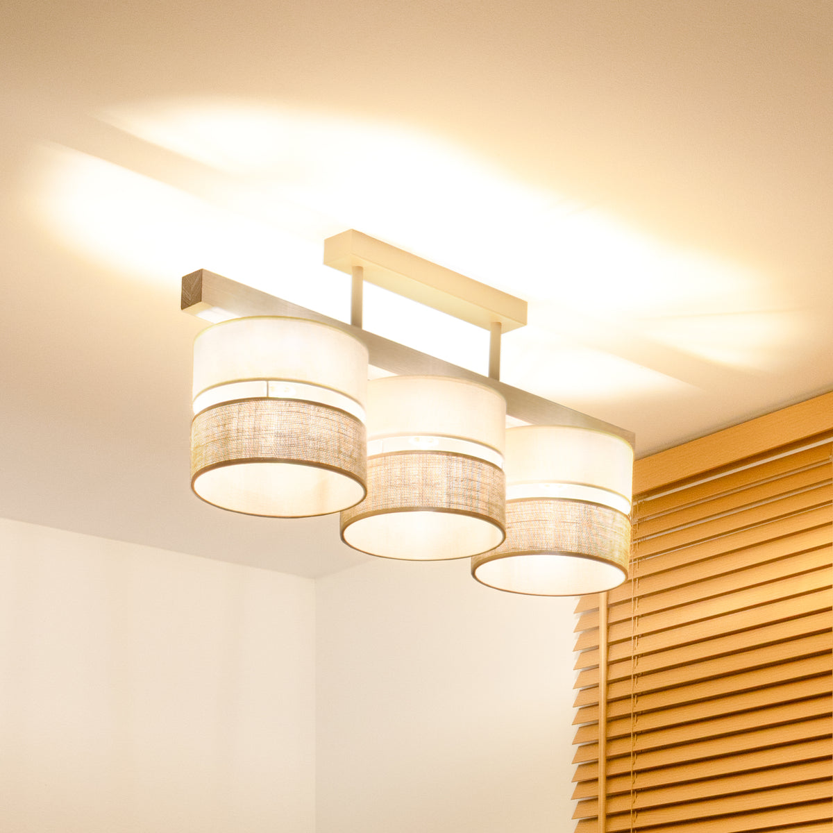 Lampa sufitowa DUOLLA MILANO 753436 Brązowy/Beżowy 1xE27 średn.50cm