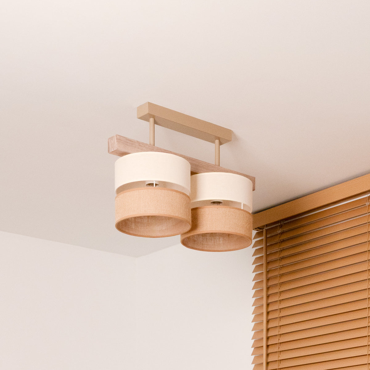 Lampa sufitowa DUOLLA MILANO 753443 Kremowy/Beżowy 1xE27 średn.50cm