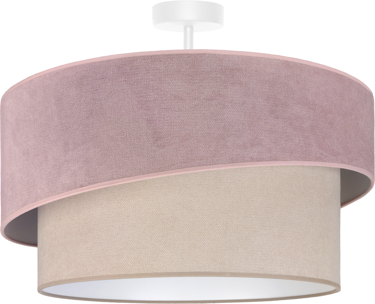 Lampa sufitowa DUOLLA SHINE 753078 różowy/beżowy 1xE27 średn.50cm