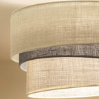 Lampa sufitowa DUOLLA YUTE TRIO 751937 szary/biały 1xE27 średn.45cm