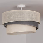 Lampa sufitowa DUOLLA YUTE TRIO 751937 szary/biały 1xE27 średn.45cm