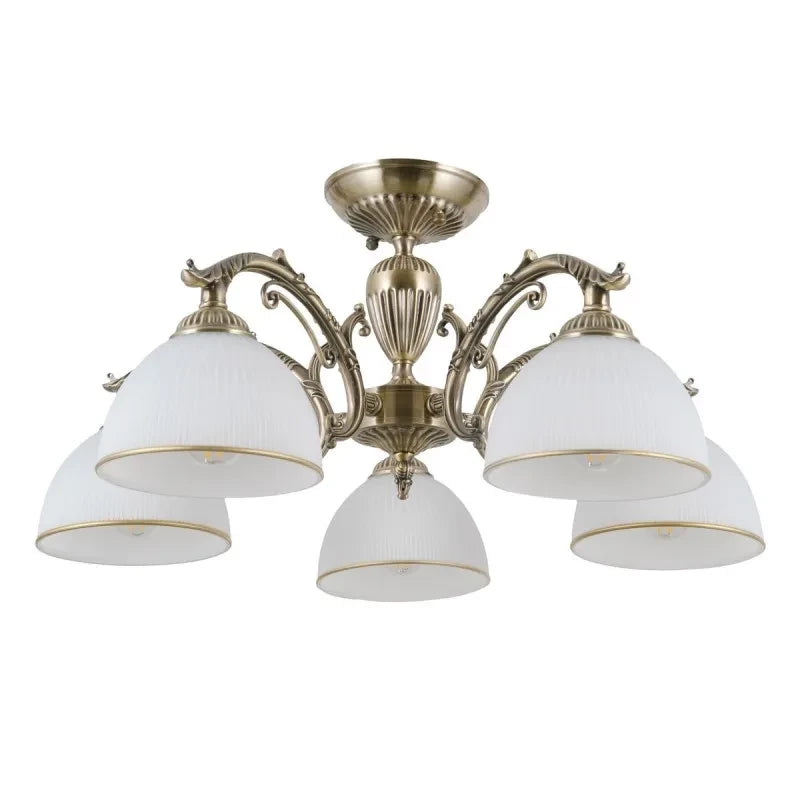 Lampa sufitowa FENEZA dł. 56cm 5xE27 | brązowy