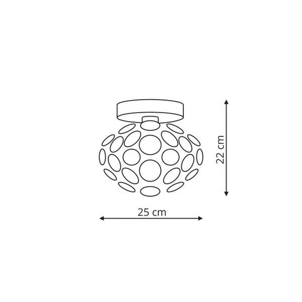 Lampa sufitowa FERRARA, chrom, 1x60W E14