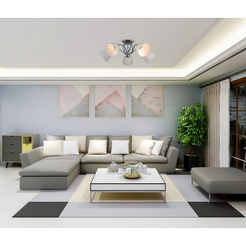 Lampa sufitowa Lugano śr. 45cm 3xE27 | chrom