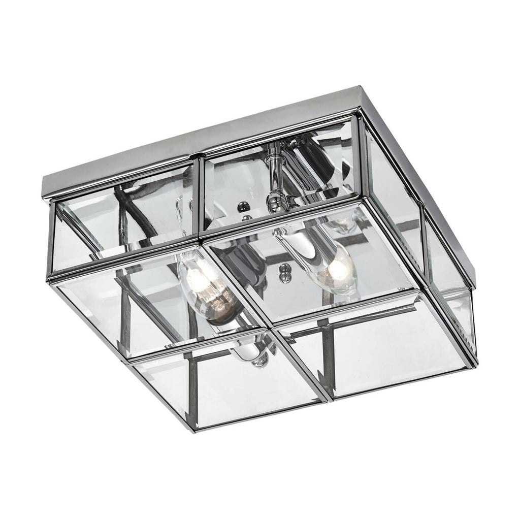 Lampa sufitowa MONZA, chrom/transparentny, 2x40W E14