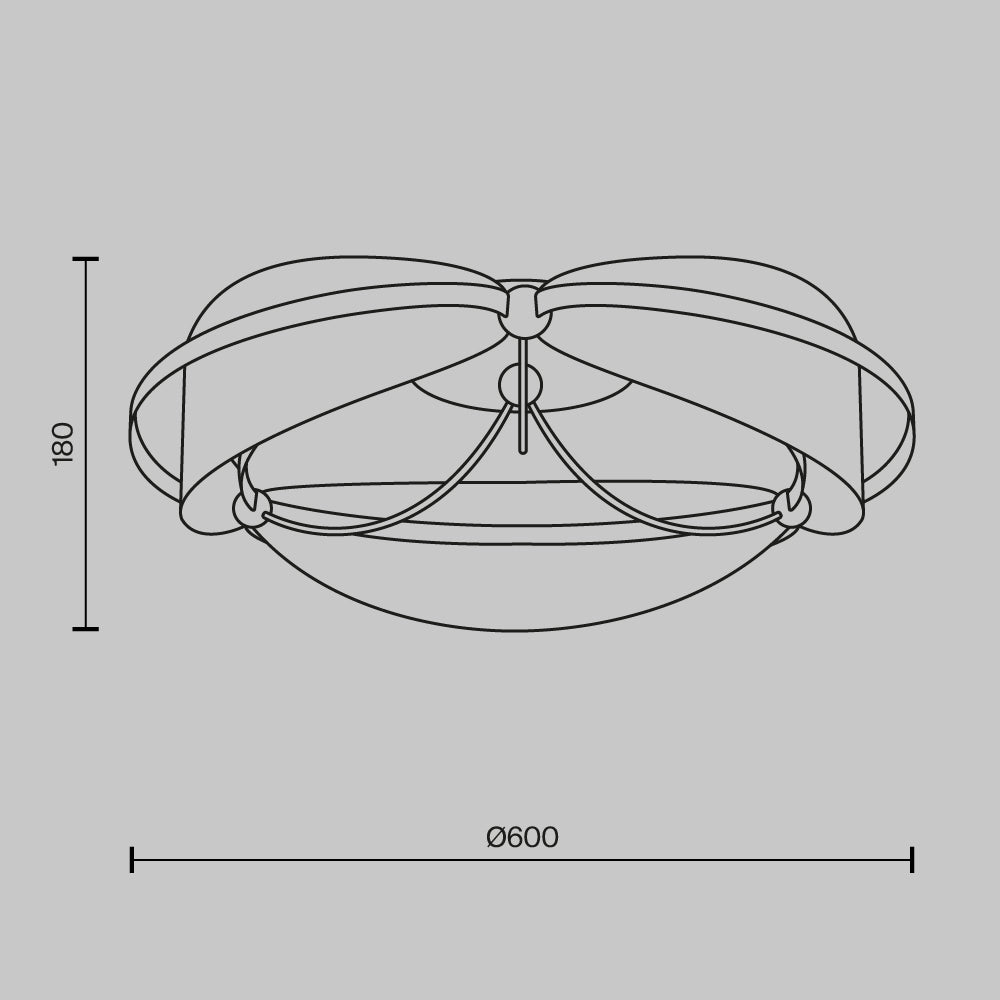 Lampa sufitowa Maytoni Breeze IP20 x MOD281CL-L45BS3K | Mosiądz