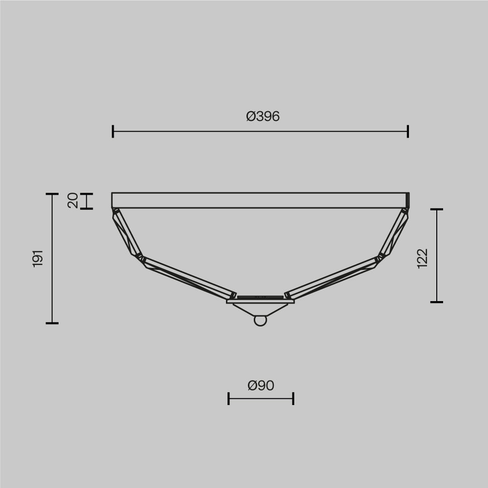 Lampa sufitowa Maytoni Facet IP20 4xE14 MOD094CL-04G | Złoto